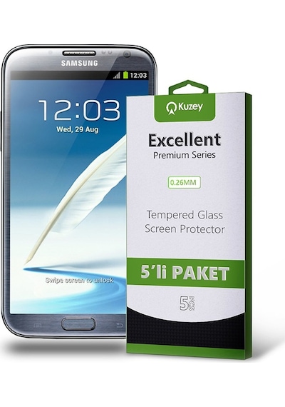 Samsung Uyumlu Galaxy Note 2 Ekran Koruyucu Cam 5 Adet Ekonomik Paket (541371368) 20 Tl Fark Ile Apple  iPhone Hızlı Şarj Kablosu