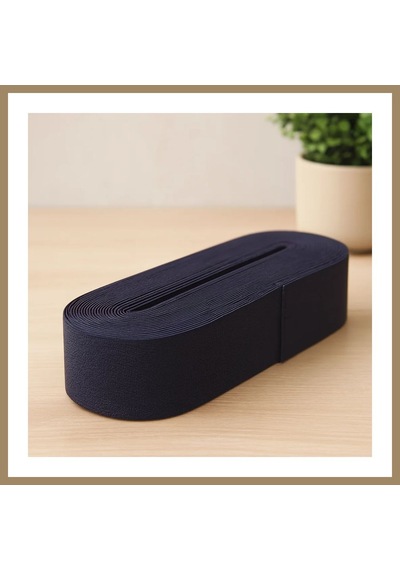Bezos Paça Lastiği Yassı Geniş Siyah 4 Cm 10 M 22