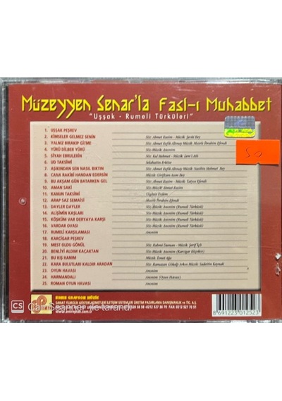 Plak Değildir Cd Dir Cd Müzeyyen Senar' La Faslı Muhabbet Cd