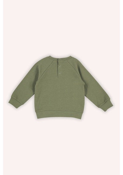 Panço Erkek Bebek İki Cepli Haki Sweatshirt Çok Renkli