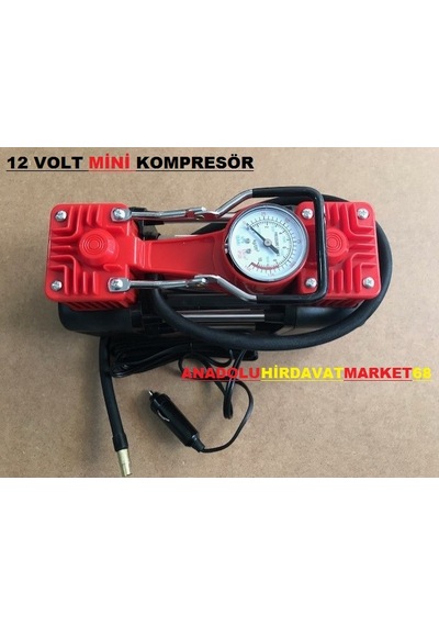Smr-msm 12 Volt Mini Araç Kompresörü Güçlü Çift Piston Kompresör