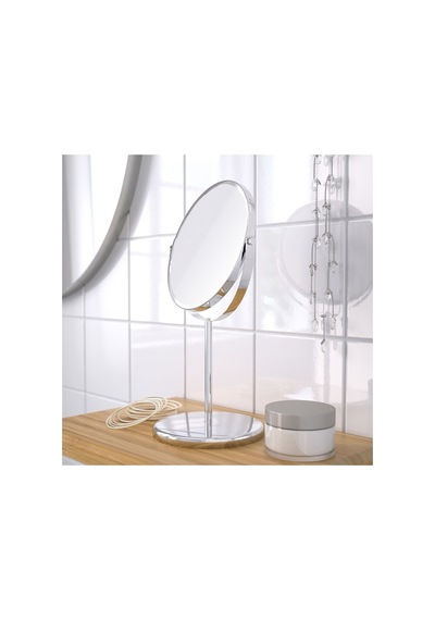Ayna Ayaklı Banyo Makyaj Tıraş Aynası Bır Taraf Büyüteçli Çap 17 Cm Yükseklik 33 Cm Diğer