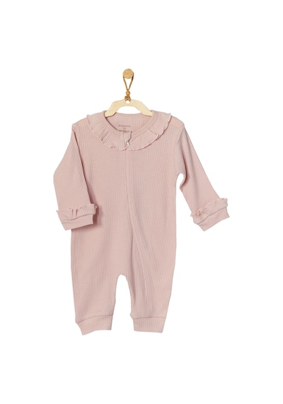 Andywawa Kız Bebek Yaka Detaylı Modal Kumaş Tulum Ac22209R Pembe