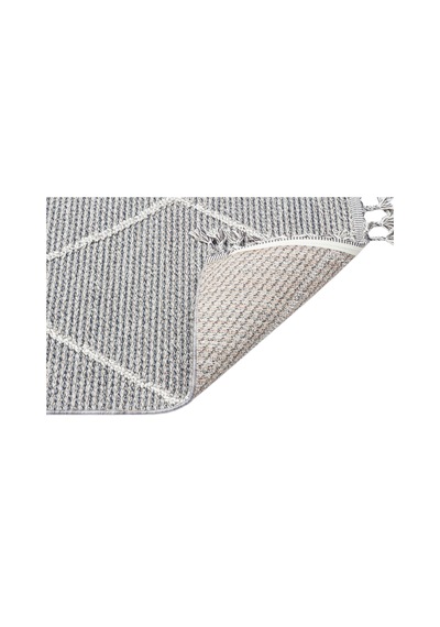 Loft Lf02 Geometrik Desenli Gri Modern Salon Halısı Hav Toz Vermez