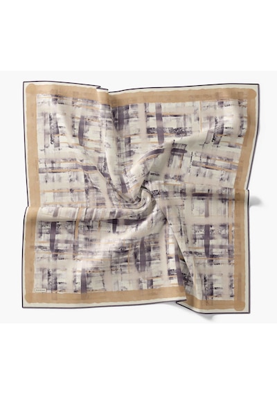 Silk Home Twill İpek Flow Lines Eşarp Butter Yellow 90x90 Çok Renkli