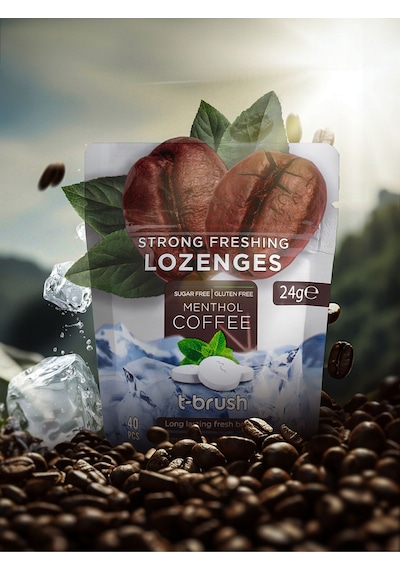 Tbrush Kahve ve Nane Aromalı Ferahlatıcı Ağız Pastili - Alkolsüz ve Şekersiz