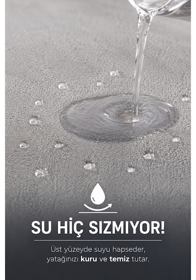 Formeya Pamukkale Gri Mikro Fitted Sıvı Geçirmez Yatak Koruyucu  TekKişilik  Alez