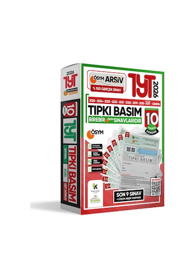 2026 YKS-TYT Ösym Çıkmış Soru 10lu Tıpkı Basım ve Kurumsal 9lu Özgün Paket Deneme Türkiye Geneli