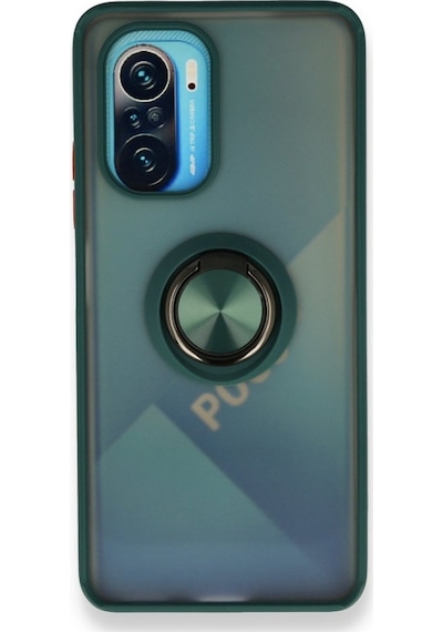 Xiaomi Redmi K40 Pro Kılıf Montreal Yüzüklü Standlı Silikon Kılıf