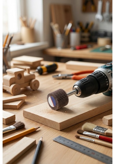 30x30 Zımpara + 25x25 Mm Skoç Seti 2 Parça Matkap Ucu Temizleme Ve Parlatma Mopu