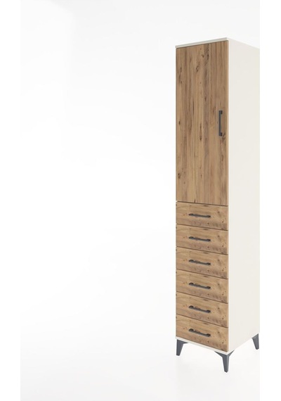 Hyperion Dolap 2 Raflı 6 Çekmeceli Tek Askılı 44x44x221 Aytaşı-çam Aytası
