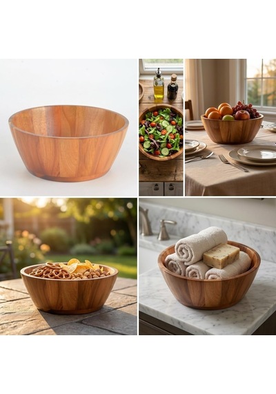 Doğal Akasya Ahşap Salata Ve Sunum Kasesi 30x13 Cm Ekstra Derin Ve Büyük Boy El Yapımı Meyvelik, Cips Ve Patlamış Mısır Servis Kasesi Çok renkli Doğal Akasya Ahşap Salata Ve Sunum Kasesi 30x13 Cm Ekstra Derin Ve Büyük Boy El Yapımı Meyvelik, Cips Ve Patlamış Mısır Servis Kasesi Çok renkli
