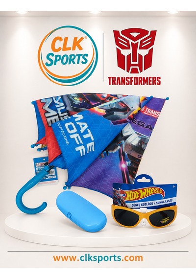 Clk Sports Transformers Lisanslı Çocuk Şemsiyesi + Lisanslı Gözlük Ikili Set Buz - Lacivert