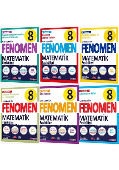 Fenomen Yayınları 8.sınıf Lgs Matematik Fasikül Seti - 6 Kitap