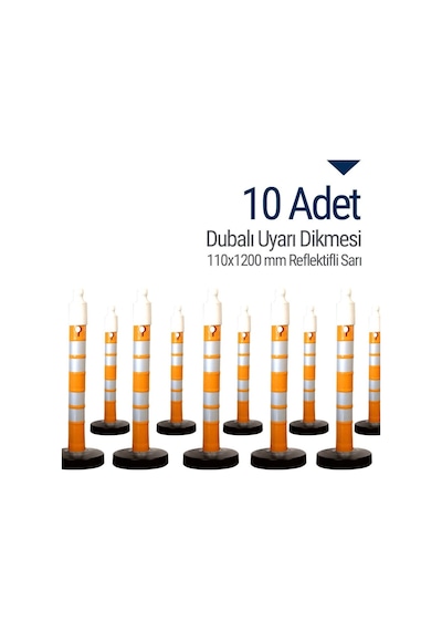 İleri Trafik Dubalı Uyarı Dikmesi 534230909 110 x 1200 MM Reflektifli 10'lu Set