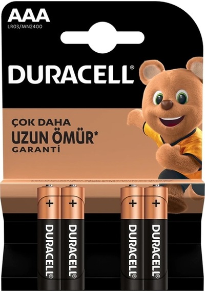 Duracell LR03/MN2400 AAA İnce Pil 4'lü