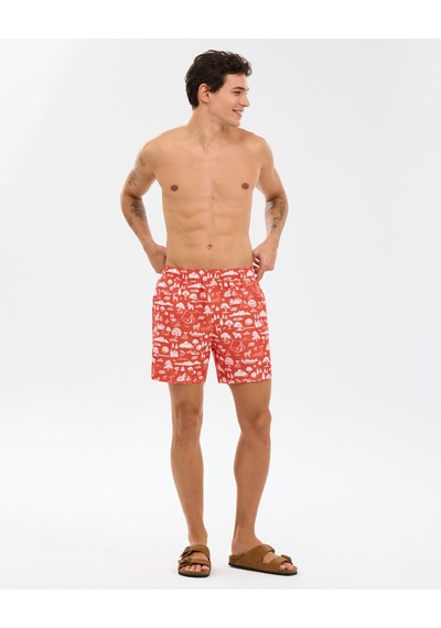 Skechers M 7 Inch Swimshort Erkek Kırmızı Deniz Şortu S2610132-0120 Kırmızı