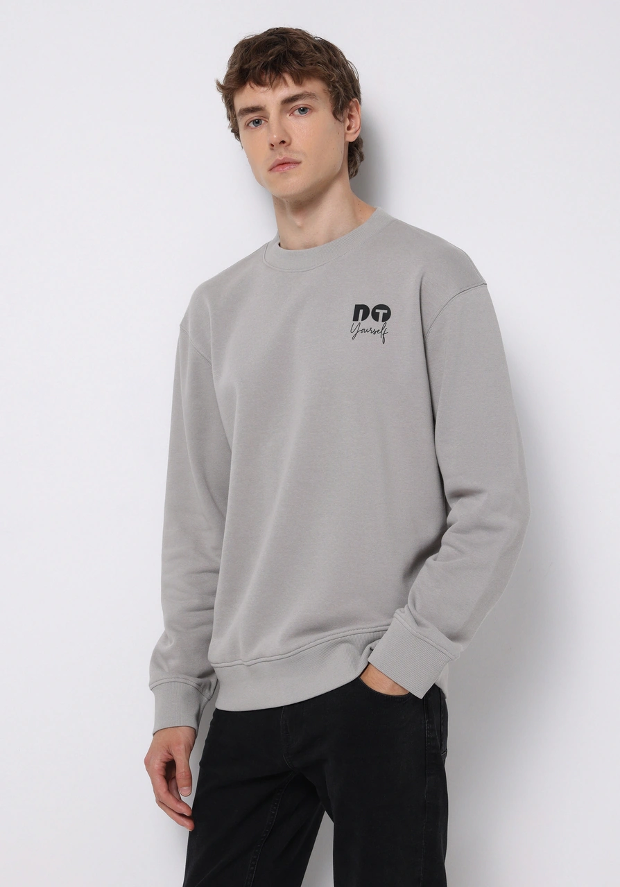 Colin's Colins Comfort Fit Erkek Gri Sweatshirt Cl1075711 Q1.v2 Lgr Açık Gri