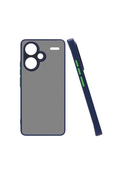 Zore Xiaomi Redmi Note 13 Pro Plus 5g Uyumlu Kılıf Omsy Hux Kapak-lacivert