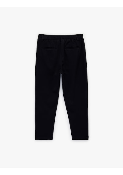 Koton Slim Fit Viskon Karışımlı Cepli Düğmeli Chino Pantolon Lacivert 6sam40001hk Lacivert