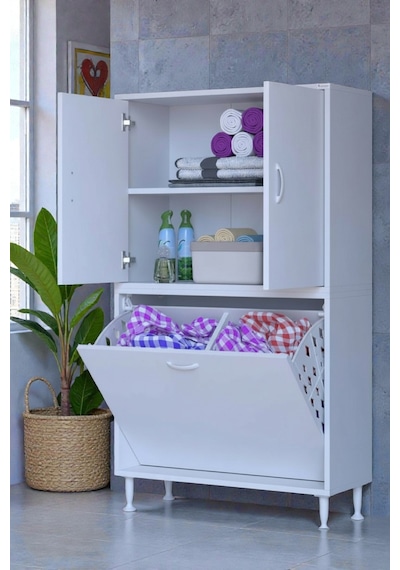 Eliusta Miretta Üst Bölme Kapaklı Altı Kirli Sepetli Dolap 70 Cm Genişlik Beyaz 70x138x32,5 Cm Dolap Beyaz Eliusta Miretta Üst Bölme Kapaklı Altı Kirli Sepetli Dolap 70 Cm Genişlik Beyaz 70x138x32,5 Cm Dolap Beyaz