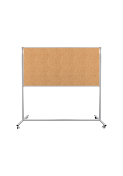 Panda 120 x 200 CM Sabit Tek Taraflı -  Tekerlekli Ayaklı Mantar Pano - pan174
