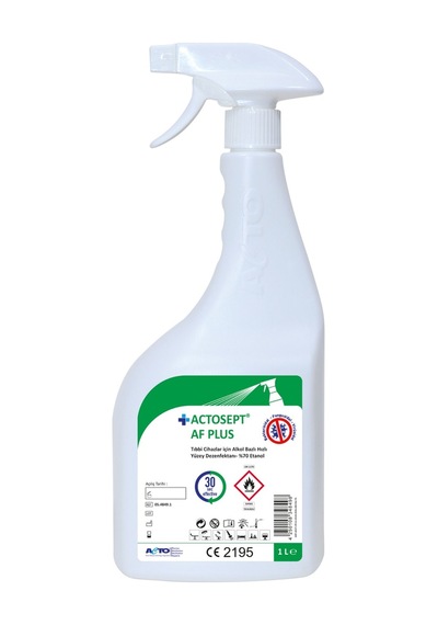 Actosept Af Plus Cihazlar İçin Alkol Bazlı Hızlı Yüzey Dezenfektanı- %70 Etanol 1 L