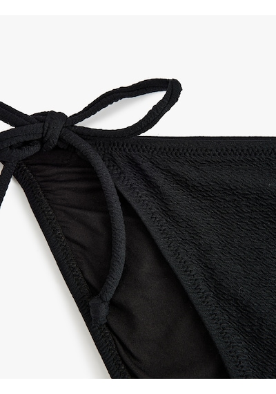 Koton Astarlı Yanları İpli Bikini Altı Siyah 5sak00012mm Siyah