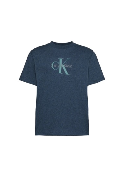Calvin Klein Ss Hero Monologo Tee, R9f, S Mavi Erkek T-shirt
