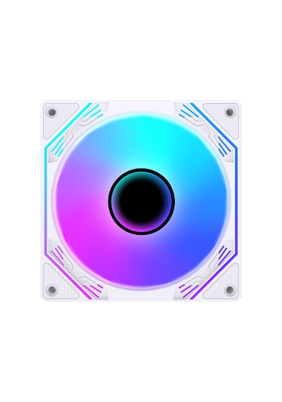 Ng-a120w 7 Adet Infinity Mirror Argb Pwm Kasa Fanı 11x Argb Pwm Slot Kontrolcü Ve Kumanda Beyaz