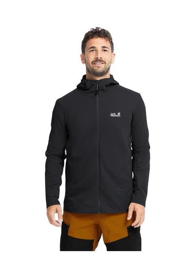 Jack Wolfskın Jack Wolfskin Ridge Hike Hooded Fz Erkek Siyah Polar Ceket 6000