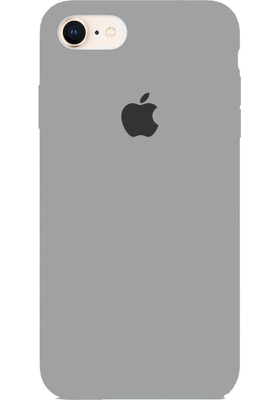 Apple Uyumlu  iPhone SE 2020 Logolu İçi Kadife Silikon Lansman Kılıf-10 Renk