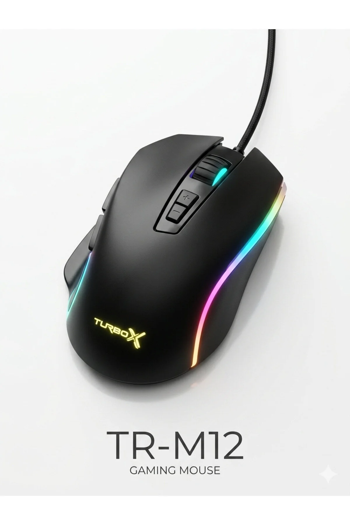 Blastoff Tr-m12 2400dpi Usb Kablolu Siyah Gaming Optik Mouse Aydınlatmalı