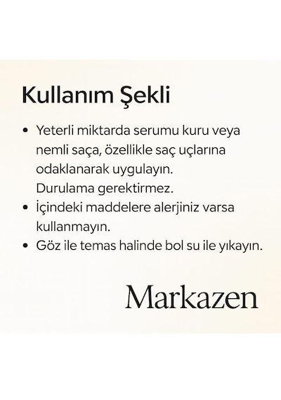 Markazen Argan Keratin Saç Bakım Serumu 100 ML