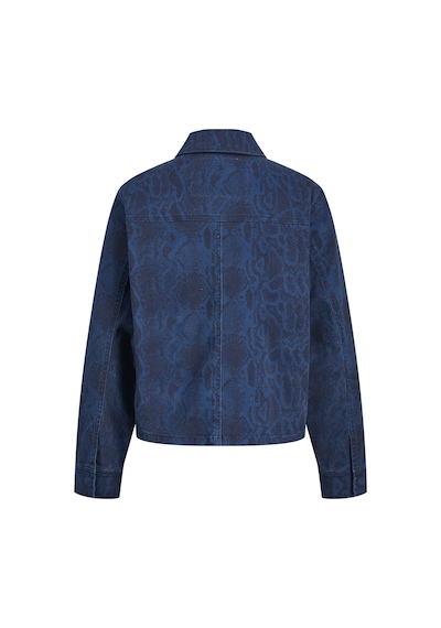 Jack & Jones Kadin Cep Detayli Desenli Gömlek Ceket - Sarah - 12280825 Insignia Blue