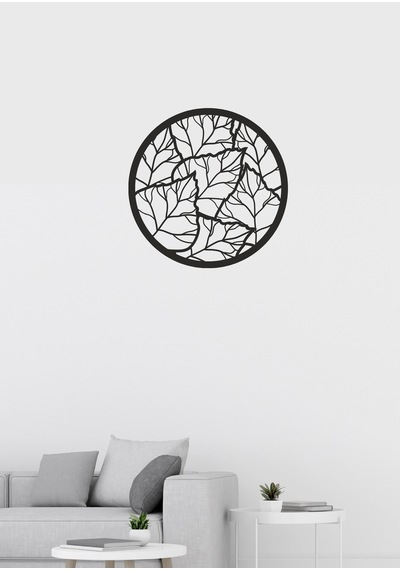 Yaprak Desenli Dekoratif Metal Duvar Süsü