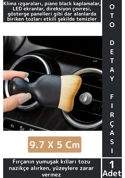 Ergonomik Ev Oto Klima Direksiyon Panel İç Bakım Koruma Yumuşak Kıllı Araba Detay Temizlik Fırçası