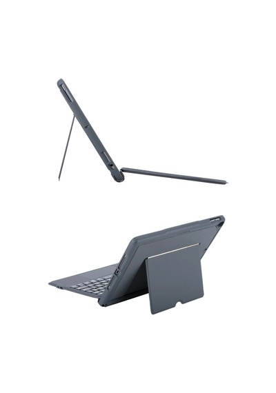 T5506d İpad Uyumlu 10.2 9.nesil Kılıf Palermo Ledli Klavyeli Standlı Tablet Kılıfı - Siyah - 100 Diğer