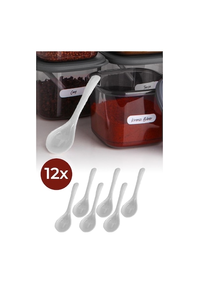 Vienev 12li Baharat Kaşığı Beyaz