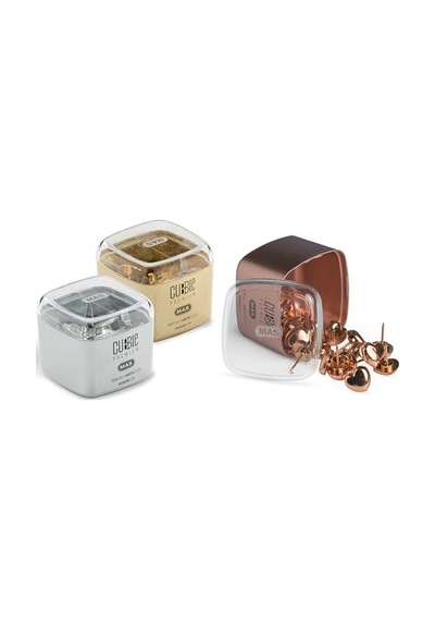 Mas 1316 Cubbıe Premıum Kalp Harita Çivisi Sılver