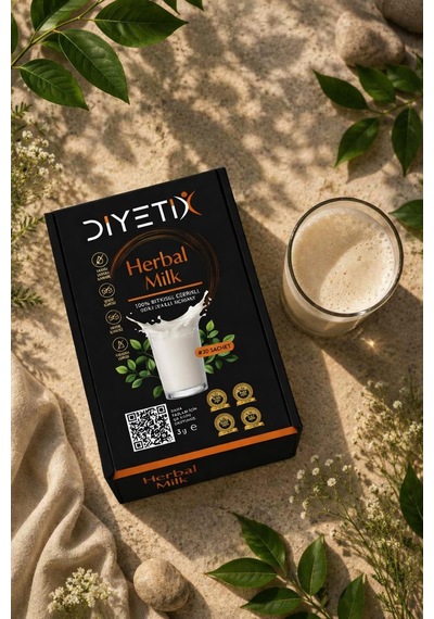 Diyetix Herbal Milk Premium Günlük Besleyici Bitkisel İçecek Karışımı 30 Şase 1 Aylık 90 G
