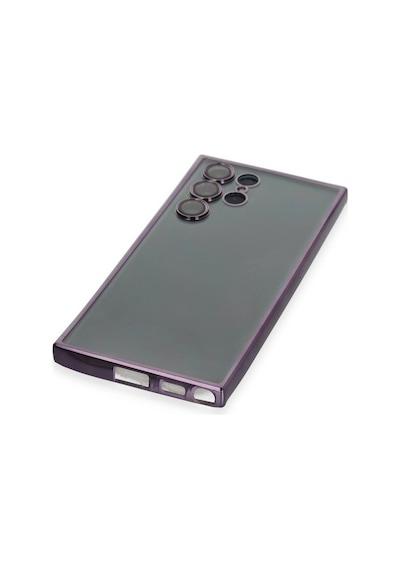 Newface - 18 - Samsung Galaxy S22 Ultra Kılıf Razer Lensli Silikon - Csmo-tex - - Mor
