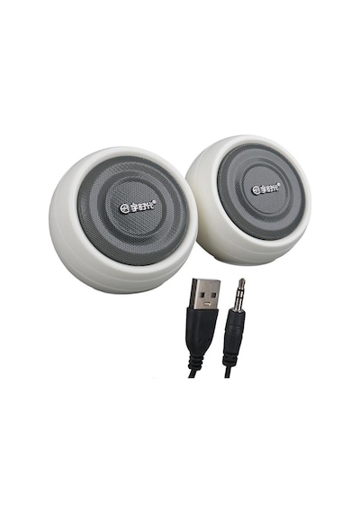 Magicvoice Mv-24845 1+1 Usb Aux Oval Multımedia Ses Sistemi Speaker - Hoparlör 2x3watt