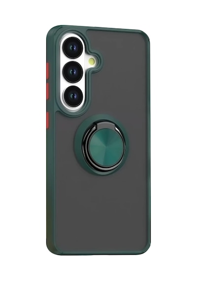 Samsung Galaxy Uyumlu , S26 Montreal Yüzüklü Silikon Kapak - Yeşil