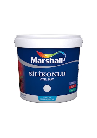 Marshall Özel Mat Silikonlu Silinebilir Su Bazlı İç Cephe Boyası Bw Baz 15 L Diğer