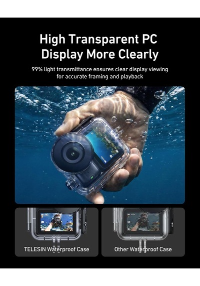 Osmo Nano Uyumlu Su Geçirmez Kılıf 60m , Osmo Nano Waterproof Dive Case