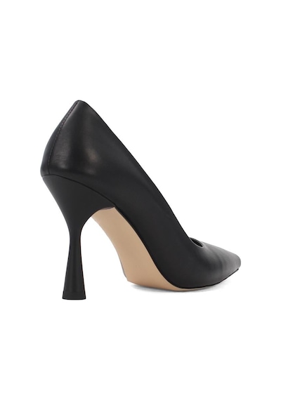 Kadın Siyah Yüksek İnce Topuklu Deri Stiletto