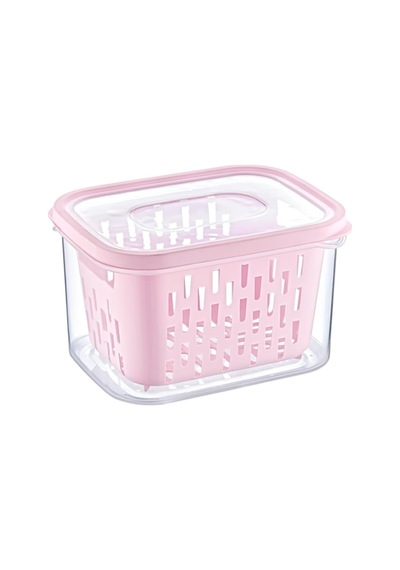 Lexroo 6'lı Süzgeçli Fresh Saklama Kabı Seti 1.6 Lt Plastik Saklama Set 6 Adet Çok Renkli