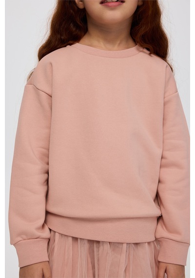 Panço Kız Çocuk Eteği Tüllü 2 Parçalı Pudra Elbise Pembe