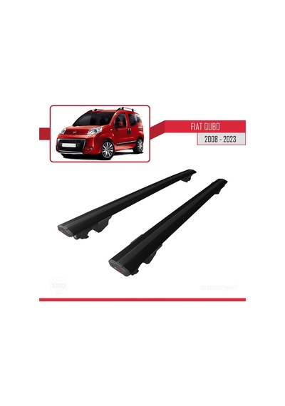 Fiat Qubo 2008 Ve Sonrası İle Uyumlu Hook Model Anahtar Kilitli Ara Atkı Tavan Barı Siyah